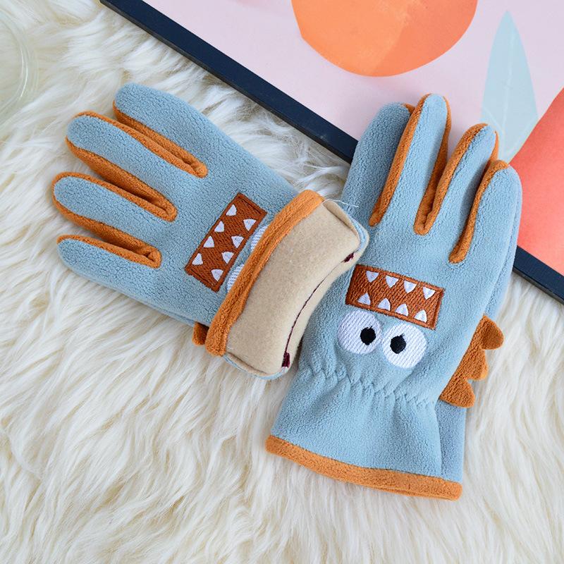 Süße Cartoon Kinder Winter Warme Handschuhe Polarfleece Verdickt Mädchen Jungen Vollfinger Fäustlinge Für Kinder Outdoor-Handschuhe