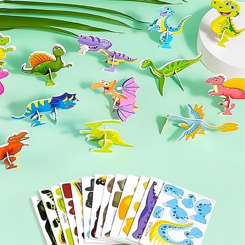 30Pcs Cartoon 3D Animal Insect Theme Paper Jigsaw Puzzles Kids Educational Toys Birthday Favors School Rewards Pinata Fillers