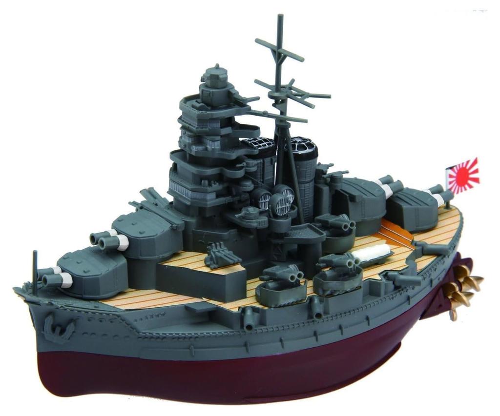 Fujimi Model Chibimaru Fleet Series No. 6 Hiei, Approximately 11cm Long, Non-Scale, Color-Coded Plastic Model Kit, Chibimaru 6