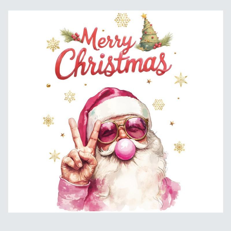 2025 Novoroční samolepky na okno Vánoční dekorace Santa Claus Sněhulák Samolepka na vánoční stromek Dekorace na skleněné okno Obtisk Vánoční dárek