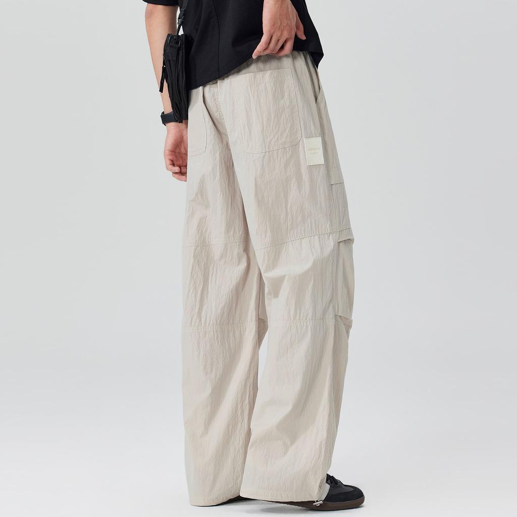 New breathable paratrooper pants American skin-friendly soft versatile wide loose labeling summer casual trousers men