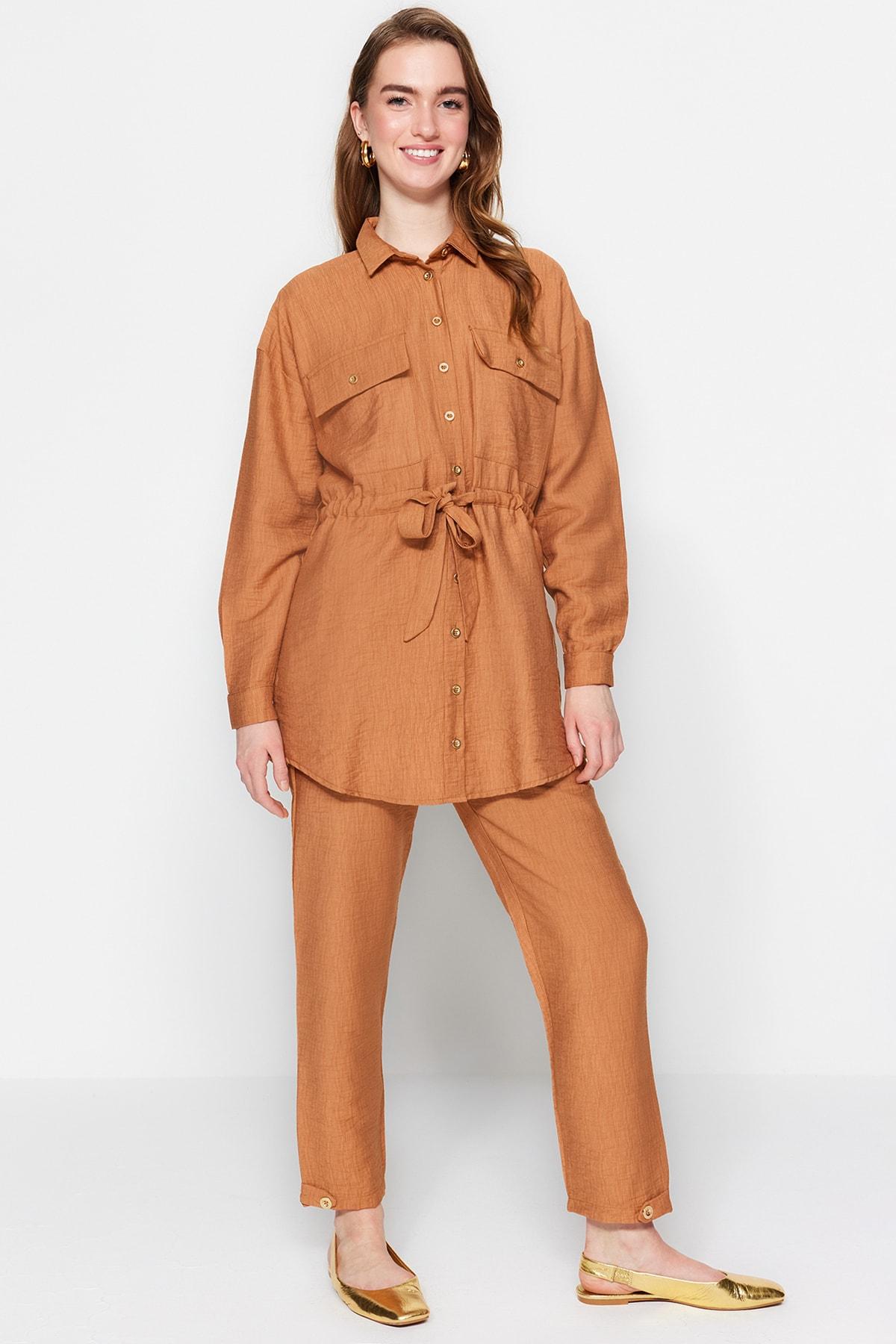 

Комплект из двух предметов - Коричневый - Стандартный крой