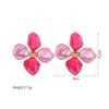 Korean Style 18K Gold Titanium Steel Petal Earrings for Women
