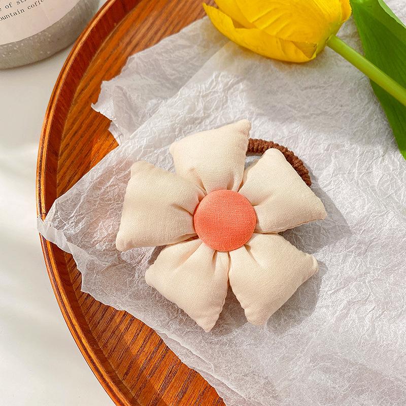 New Children Elastic Hair Bands Cute Flowers Bow Hair Bands Headwear Kids Hair Ties Girls Cute Simple Hairbands Hair Accessories