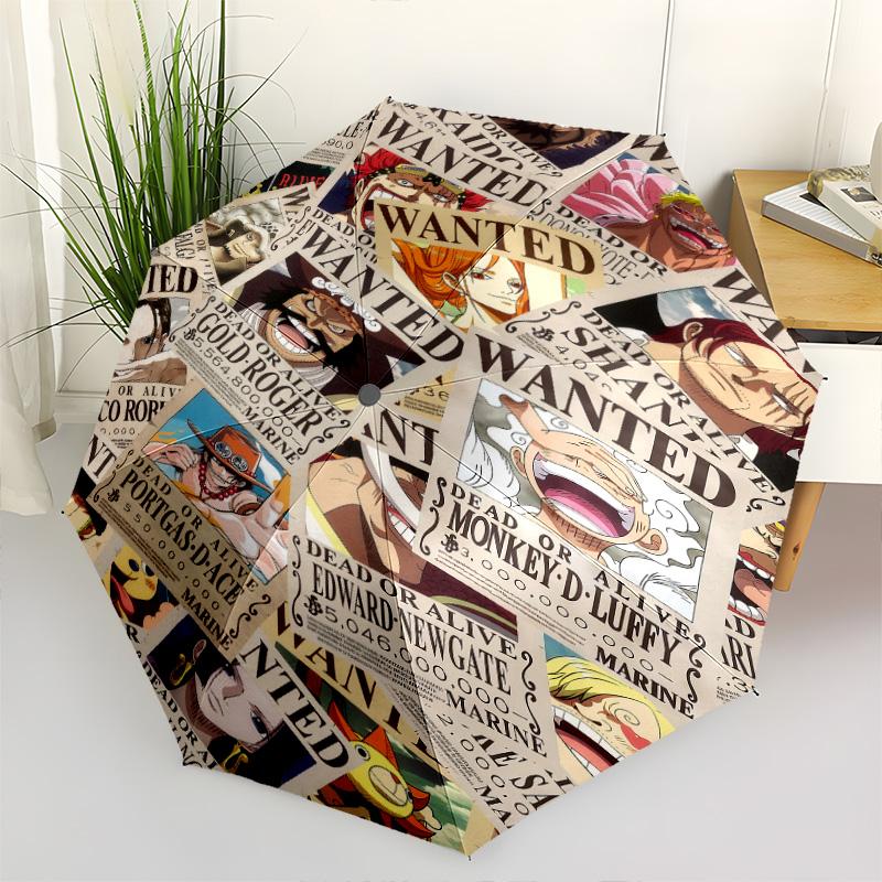 1 PC Automatic Folding Umbrella - One Piece Pattern Portable Foldable Design With 8 Ribs Christmas Birthday Gifts