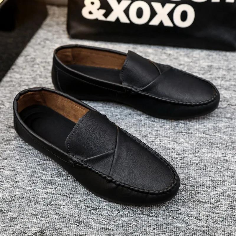 Men Stylish Loafers Flexible Casual Shoes Handmade Moccasins Men Comfortable Driving Sneakers Male Designer Business Footwear