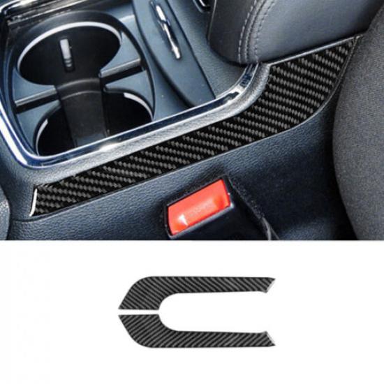 2Pcs For Dodge Charger 2015- Carbon Fiber Center Cup Holder Side Sticker