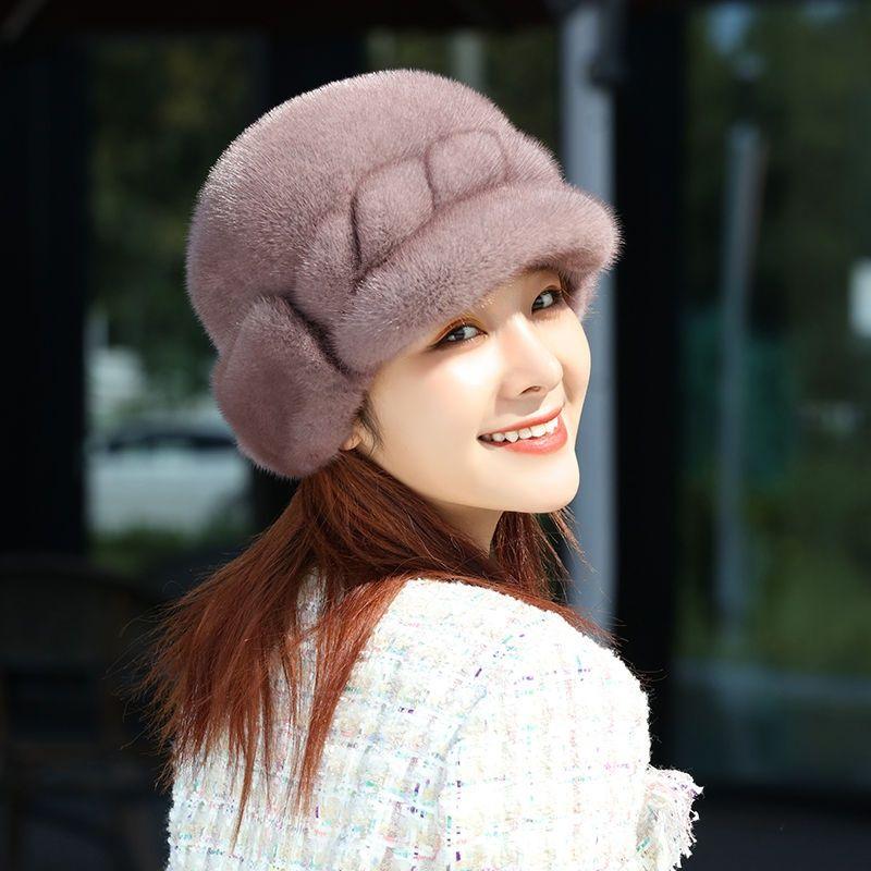 Women’s Hat Middle-aged and Elderly Hats Winter Autumn Winter Ear Protection Heattech High-end Hats