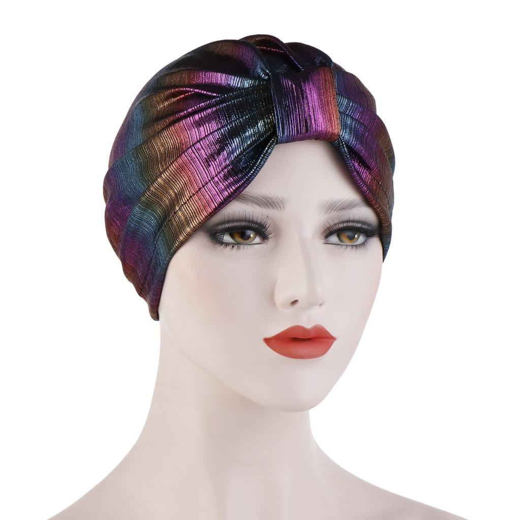 Bronzing Women's Knotted Turban Cap