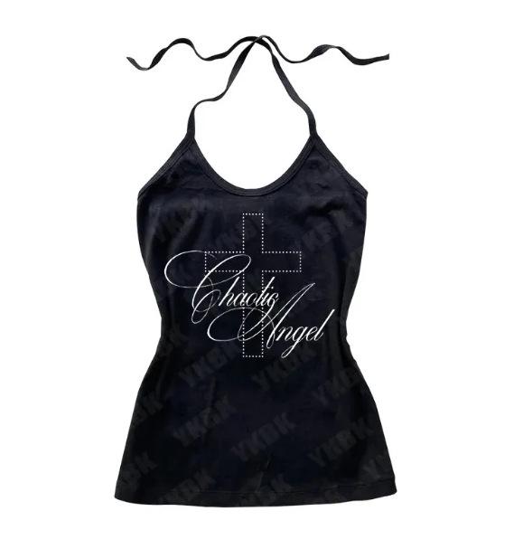 Y2K Sexy American Girl Graphic Vest Top - Women's Short Sleeve Tee