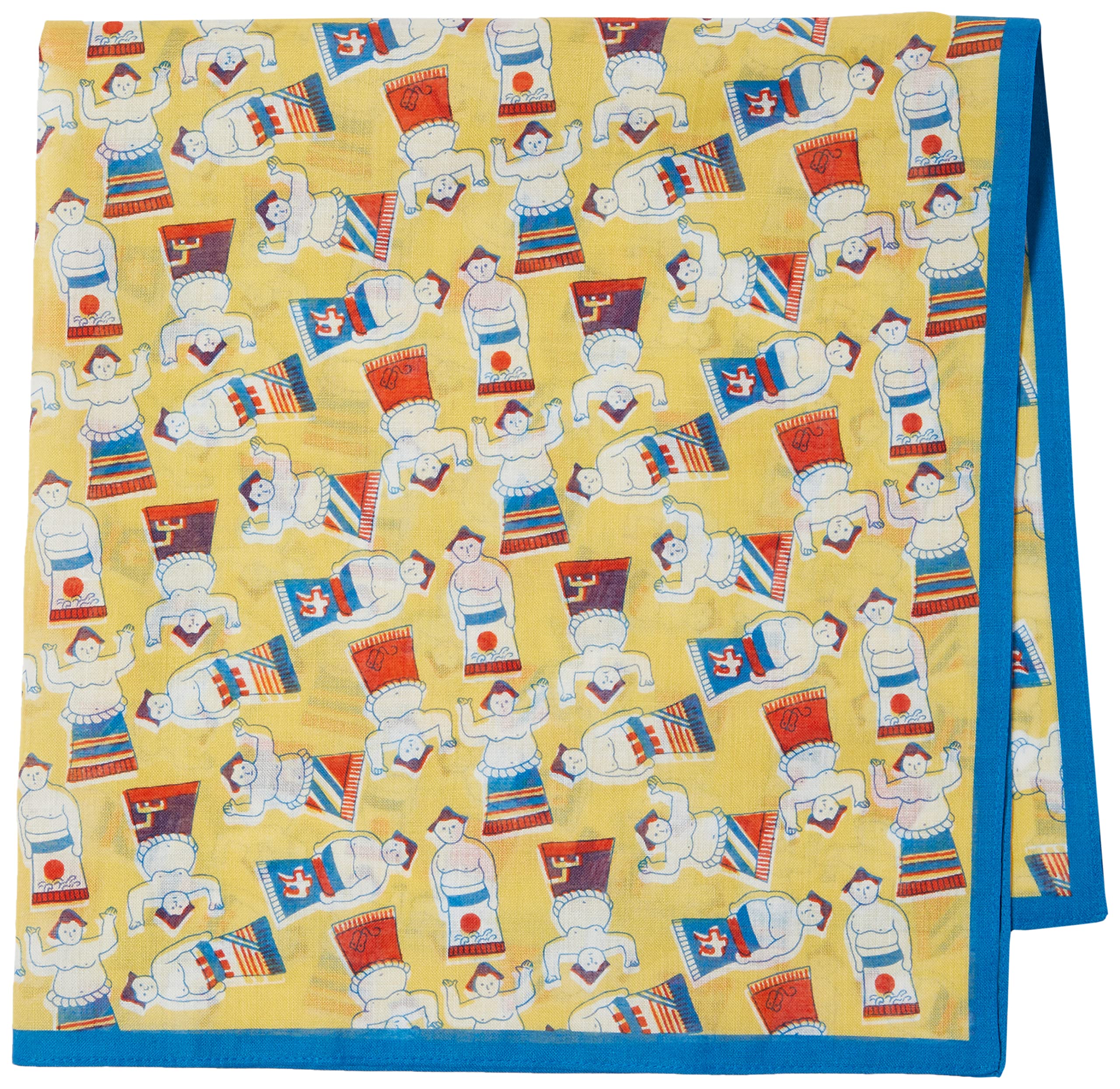 Yamamoto Jin Shoten Japanese Kyoto Yonagado Sumo 58 x 58cm Goods, Accessories, Handkerchief, Wrestler, 21-22-12324, Approx.