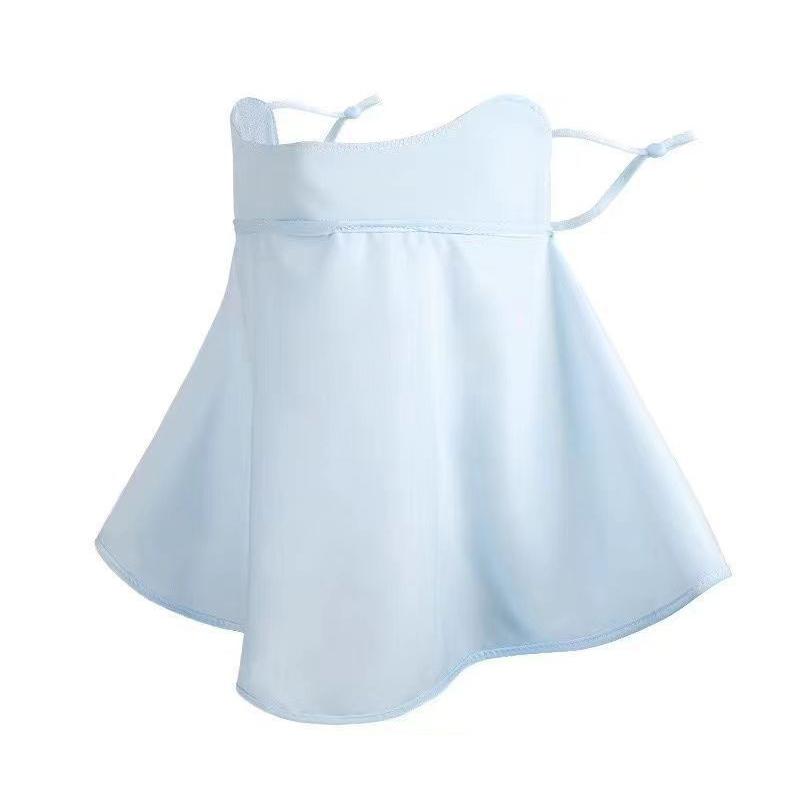 Ice Silk Sunscreen Mask Summer UPF50+ Anti-UV Face Cover Neck Gaiter Scarf Outdoor Breathable Neck Protection Ear Hanging Mask