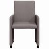 Dining Chairs with Casters 2 pcs Taupe 57 x 66 x 94 cm Fabric