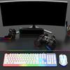 Colorful LED Corded Gaming Keyboard Mouse Combo Keyboard 104 Keys Mouse Gaming Keyboard Mechanical Programmable