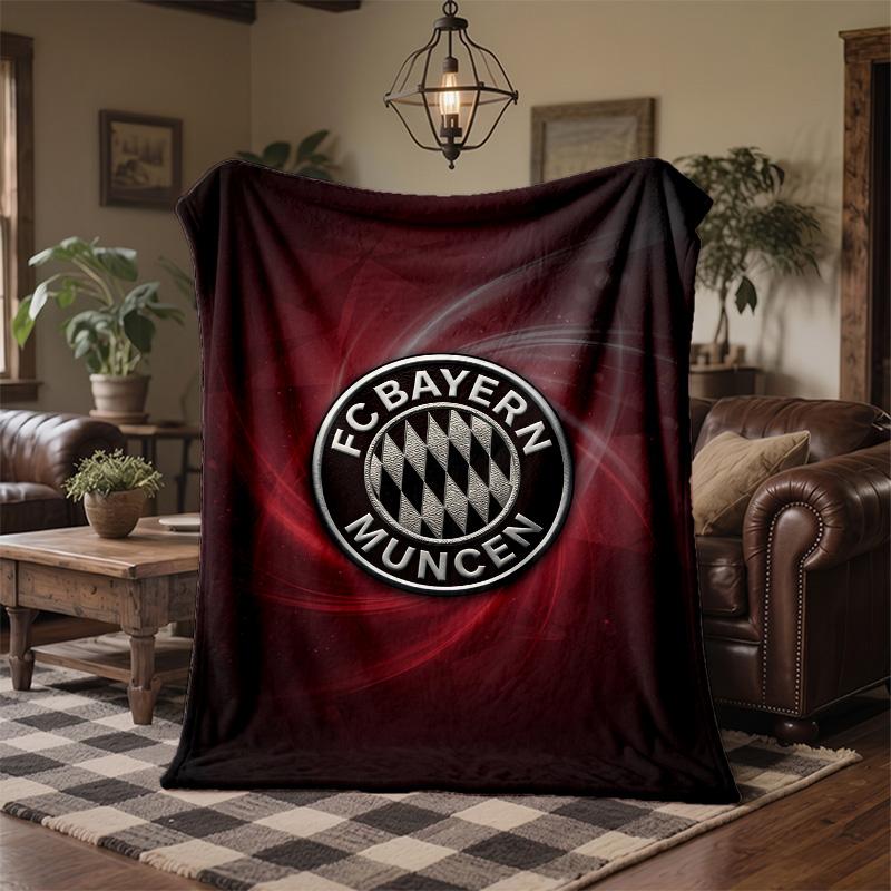 Bayern Munich Theme Fleece Blanket Cozy Soft Plush Blanket For Bedroom Couch Travel