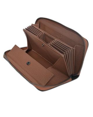 [Alivern] Women's Long Wallet, Large Capacity, Soft Genuine Leather, YKK Zipper, Holds Over 16 Cards, Vertical Card Storage, Leather Interior,