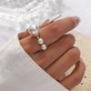 Japanese Luxury Open Pearl Knuckle Ring for Women - Trendy, Simple Decorative Ring
