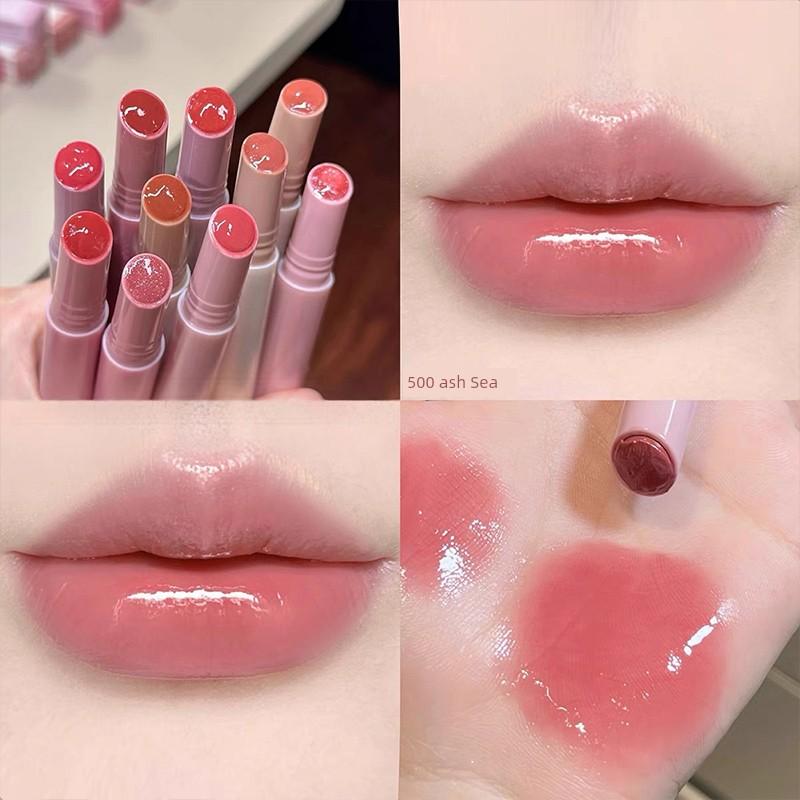 In Stock New Water Light Brown! Joocyee Fermented Solid Lip Gloss Mirror Lip Lacquer Lipstick No Stain on Cup 568