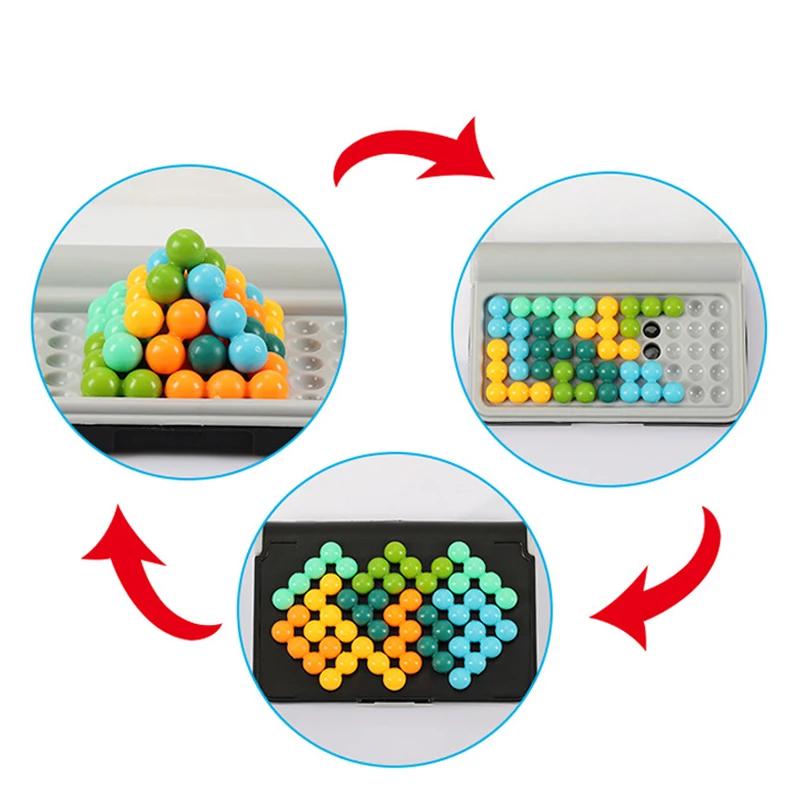 2D&3D 120 Challenges Puzzler Travel Game for Kids and Adults Cognitive Skill-Building Brain Game Montessori Toys Puzzle