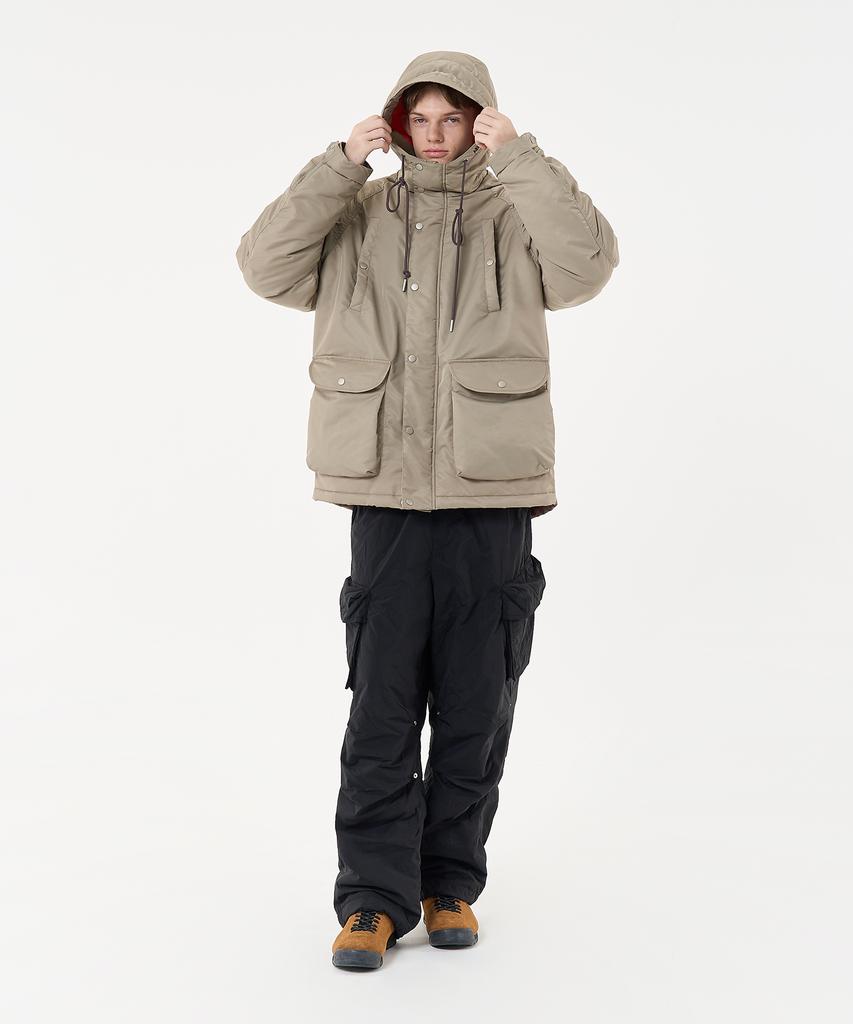 AECA N3B Hooded Military Parka-Light Gray