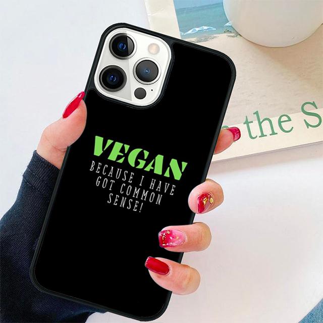 VEGAN FOOD QUOTES ANIMAL LOVE VEGGIE Phone Case Cover For iPhone 17 Air 15 16 Pro Max 14 13 12 11 Pro Max Plus