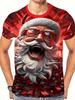 Christmas Mens T-Shirt Summer Funny Santa Claus Print Men's Clothes O-Neck Men's Short Sleeve T-Shirts Loose Vintage Y2k Clothes