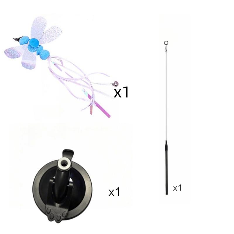 1 Piece Cat Teasing Stick Interactive Toy, Pet Artificial Feather Bell Refill Replacement Catcher Product, Suitable For Cat Exercise