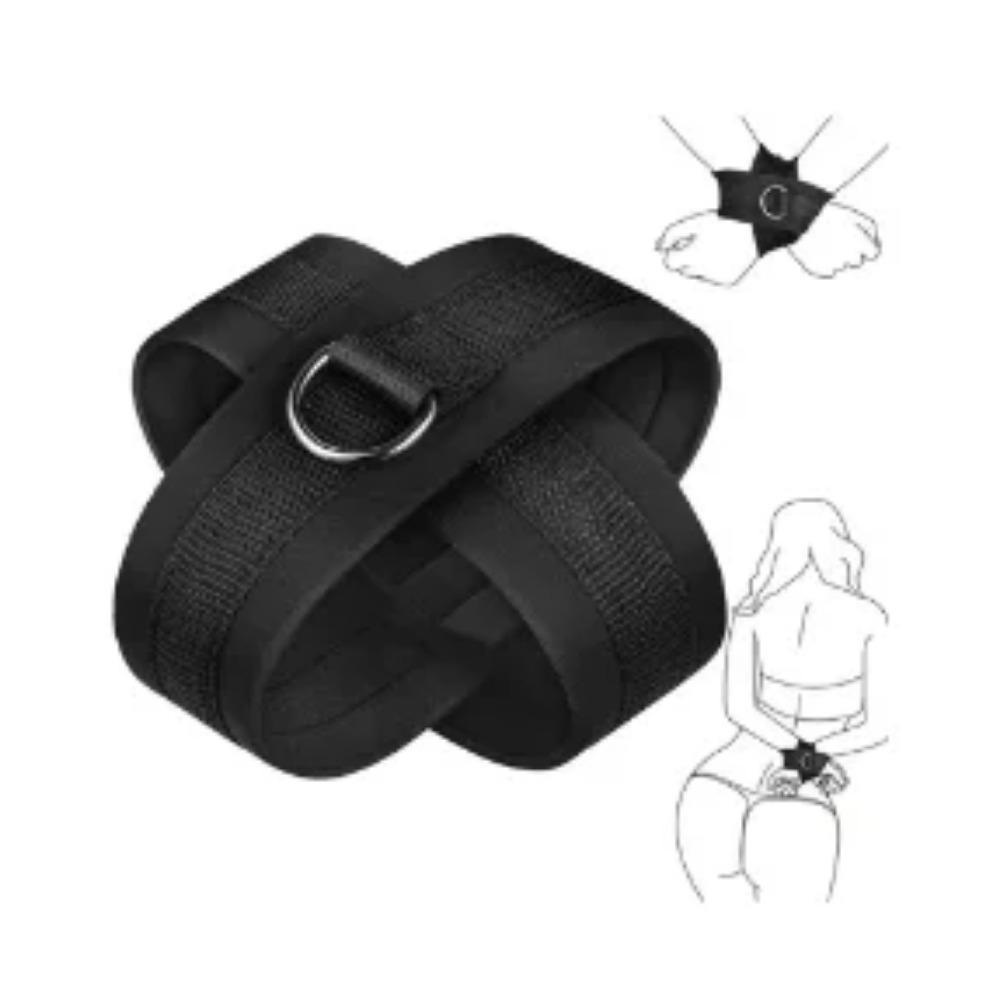 Bondage Set King Size Bettfesseln Verstellbare Riemen Sexfesseln Handschelle Handgelenk Fußgelenk Fessel & Augenbinde Sexspielzeug für Paare