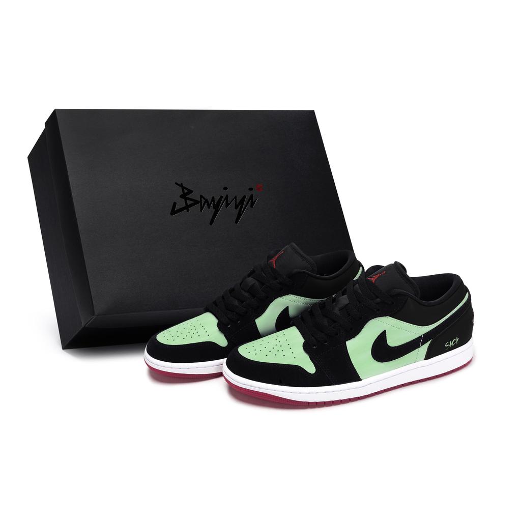 Jordan Air Jordan 1 Vintage Basketball Shoes Unisex Low top Green IB8971-106(Team80-SBOX)
