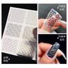 12/24 Arkusze Wycinane Laserowo Naklejki do Nail Artu Szablony do Stemplowania - Zestaw Narzędzi DIY do Manicure Francuskiego
