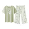 Pure cotton pajamas women's summer short-sleeved shorts 1011 new super fire with chest pad casual loungewear beautiful pajamas