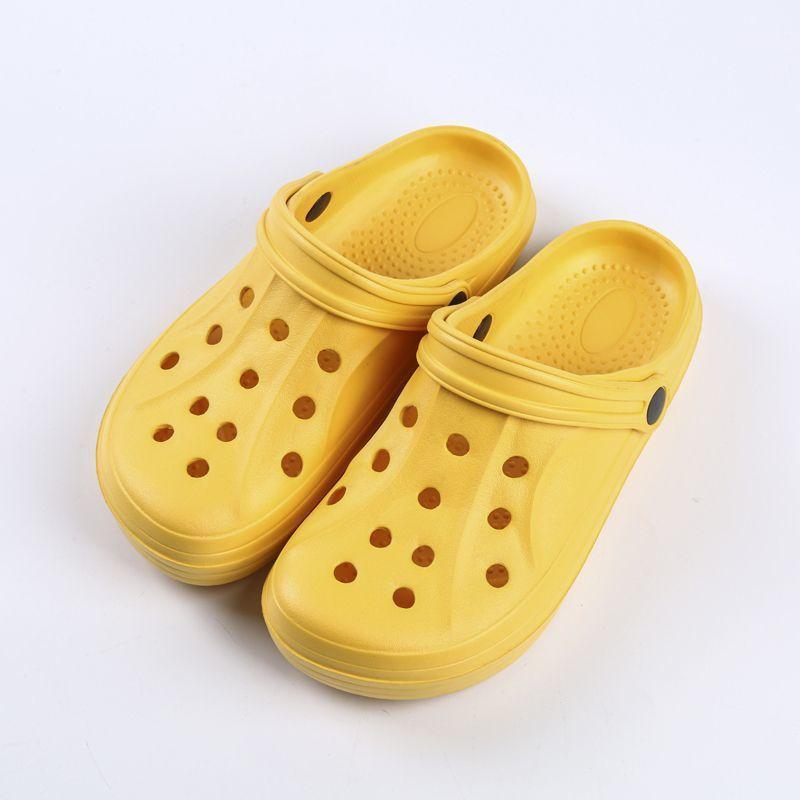 Indoor Home Non-slip Simple Garden Baotou Daily Light Shoes Solid Color Couple Hole Shoes