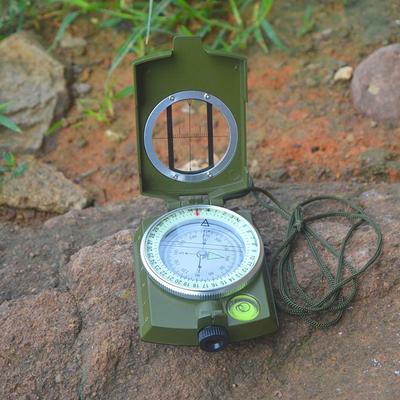 High Precision American Compass Multifunctional Military Green Compass North Compass Outdoor Car Compass Survival Gear