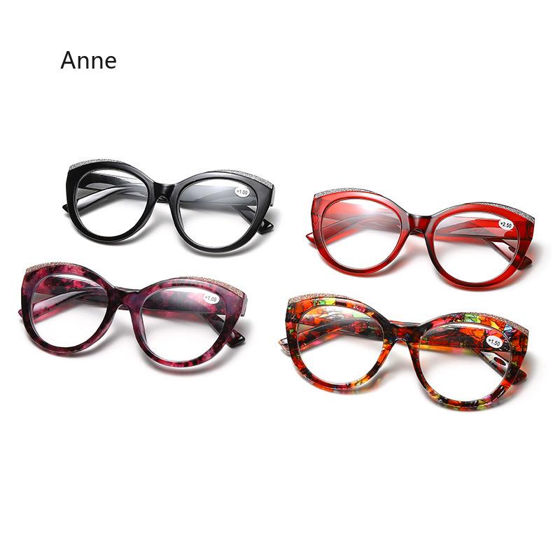 Women's Cat Eye Personalized Big Frame Presbyopia Glasses with Oval Frame Anti Blue Light Radiation Blue Light Glasses