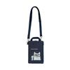 Kusguru Japan Nekomaruke Damen-Pochette mit beschichteter Rückseite, Marineblau, 2510017
