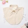 Unisex Half Shirt Detachable Collars for Mens Business Sweater Blouse Tops Striped Fake Collar For Women Neckwear Decor