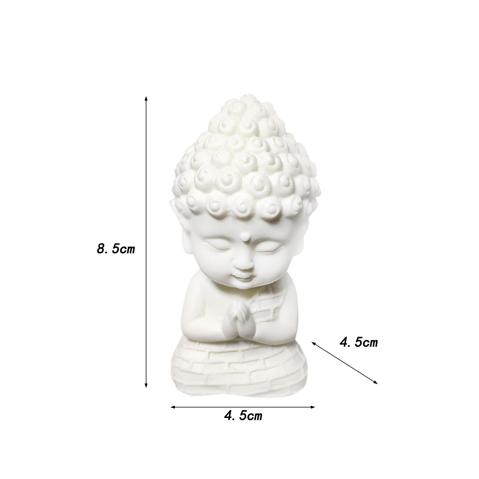 

Mini Buddhism Figurine Statue Car Decoration Decorative Lifelike Resin Miniature Crafts Dolls Meditating Statue for Bedroom