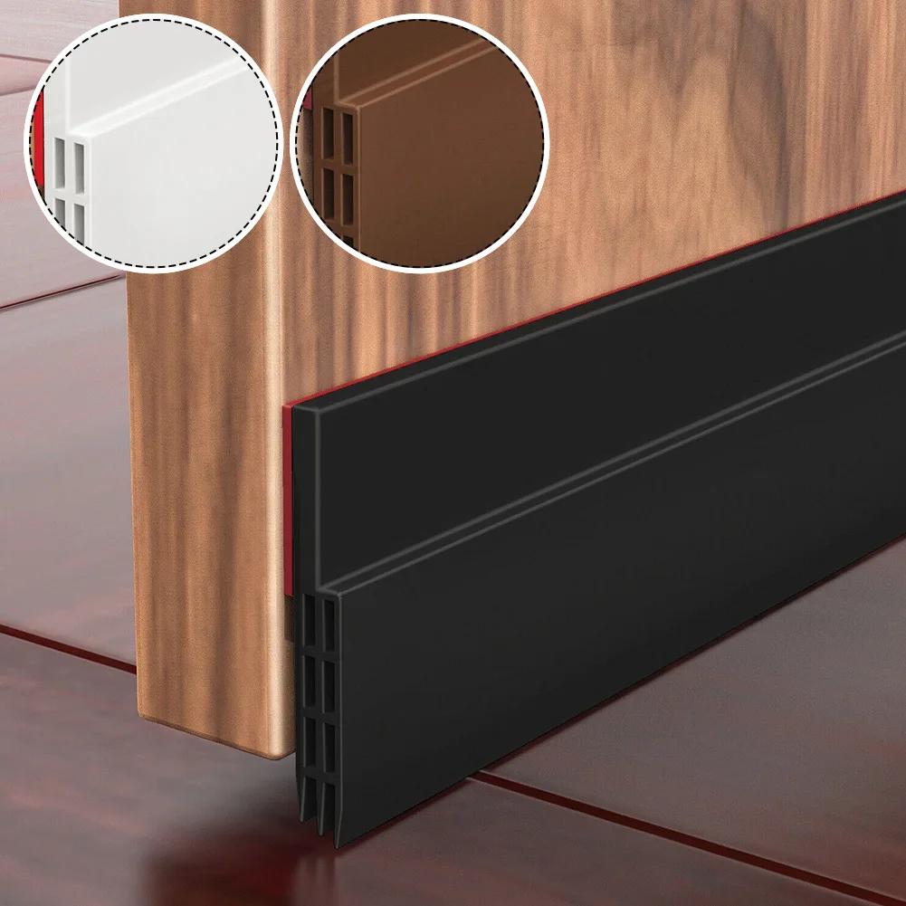 1m Rubber Door Bottom Seal Strip Flexible Wind Noise Reduction Stopper Door Blocker Anti Collision Dustproof Soundproof Strip