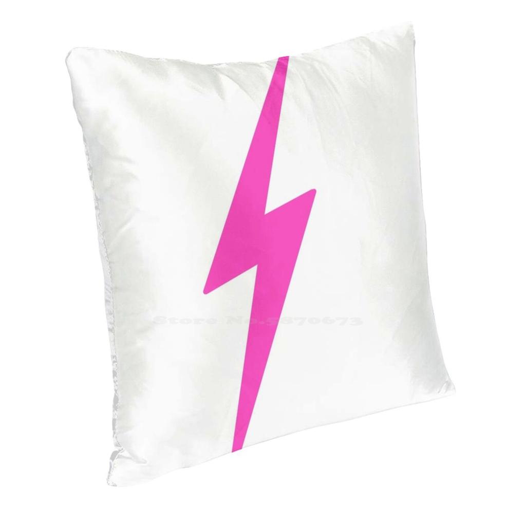 Pink Lightning Bolt Throw Cushion Pillow Cover Pillowcase Lightning Bolt Aviator Nation Preppy Cute Cheap Aesthetic Hot Pink