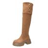 Small over-the-knee boots for women 2025 autumn and winter new temperament French retro fashion thick heel high elastic boots for women