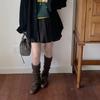 1 Pair Fashionable Women Cable Knitted Leg Warmers Calf Socks Solid Color Stretchy Boot Covers for Office and Casual Use