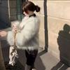 Women's Faux Fur Jacket Autumn Winter Warm Loose Plush Coat Casual Female Furry Cardigan for Street Office Date