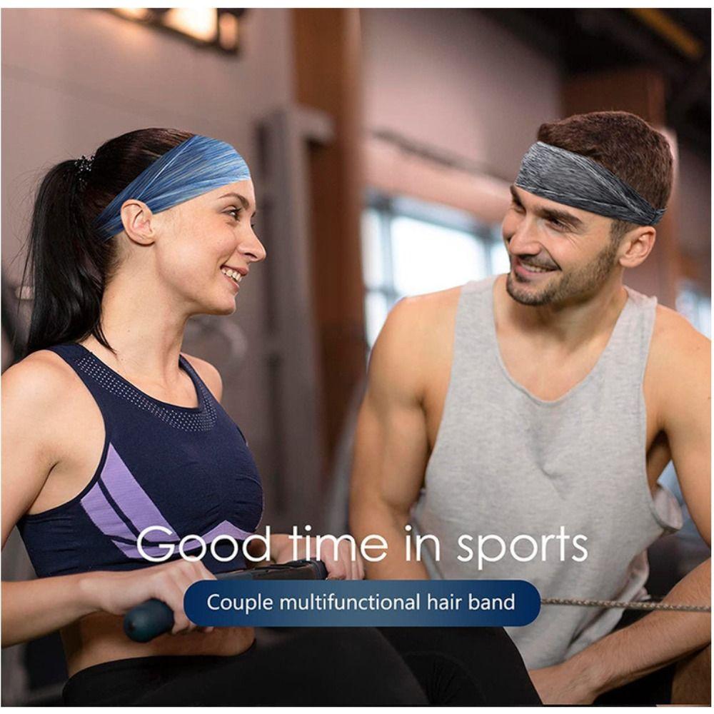 Men Women Elastic Hair Bandage Color Yoga Gym Head Band New Sports Headband