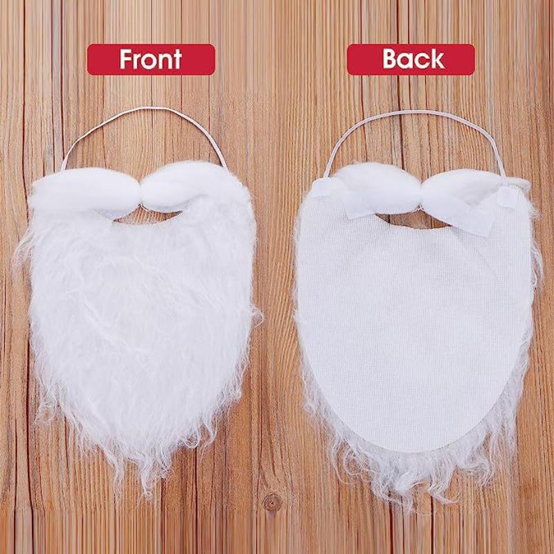 1/2/6/12Pcssanta Beard White Santa Beard For Adults Christmas Santa Claus Gnome Cosplay Beard Costume For Adults Teens Fake