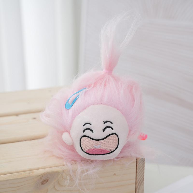 Cute And Funny Plush Doll Keychain With Colorful Hair For Stylish Bag Accessory
