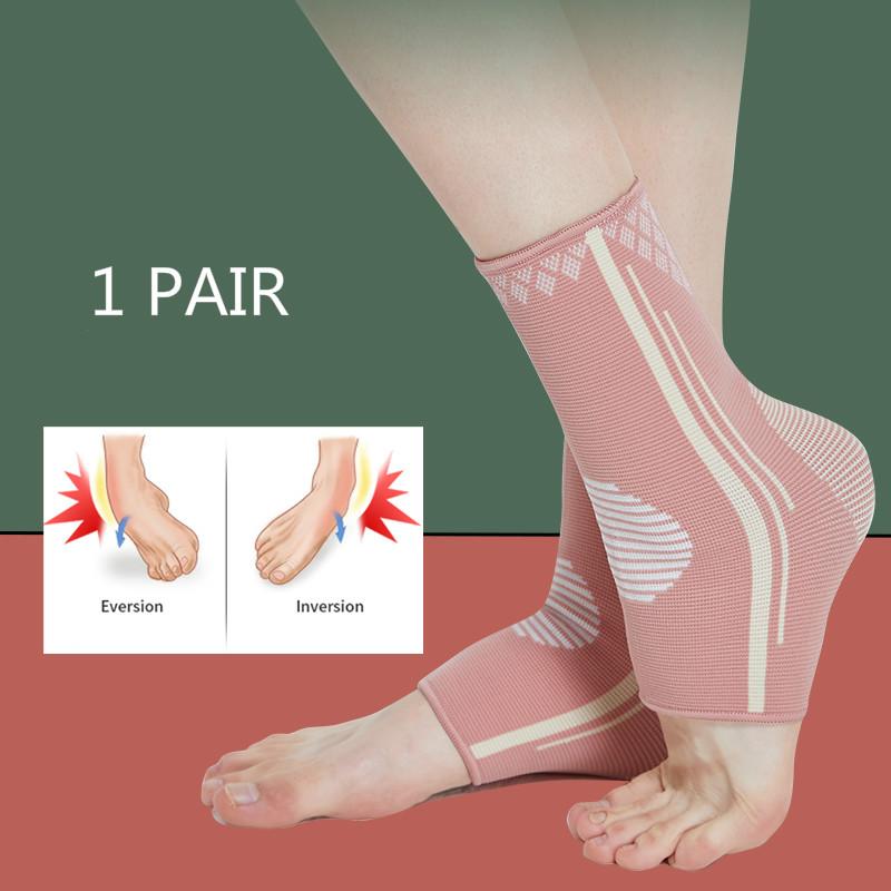 1/2Pcs Ankle Brace Compression Sleeve Support For Achilles Tendonitis Plantar Fasciitis Joint Pain Relief