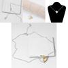 Stylish 2021 Geometric Heart Shaped Collarbone Chain Necklace For Women With Elegant Design