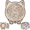 135 Stück Tier Holz Bastel Puzzle Umrisse Gerahmt Katzenförmiges Holzpuzzle Heimdekoration Spielzeug Morandi Farbe Für Kinder Erwachsene Geschenk