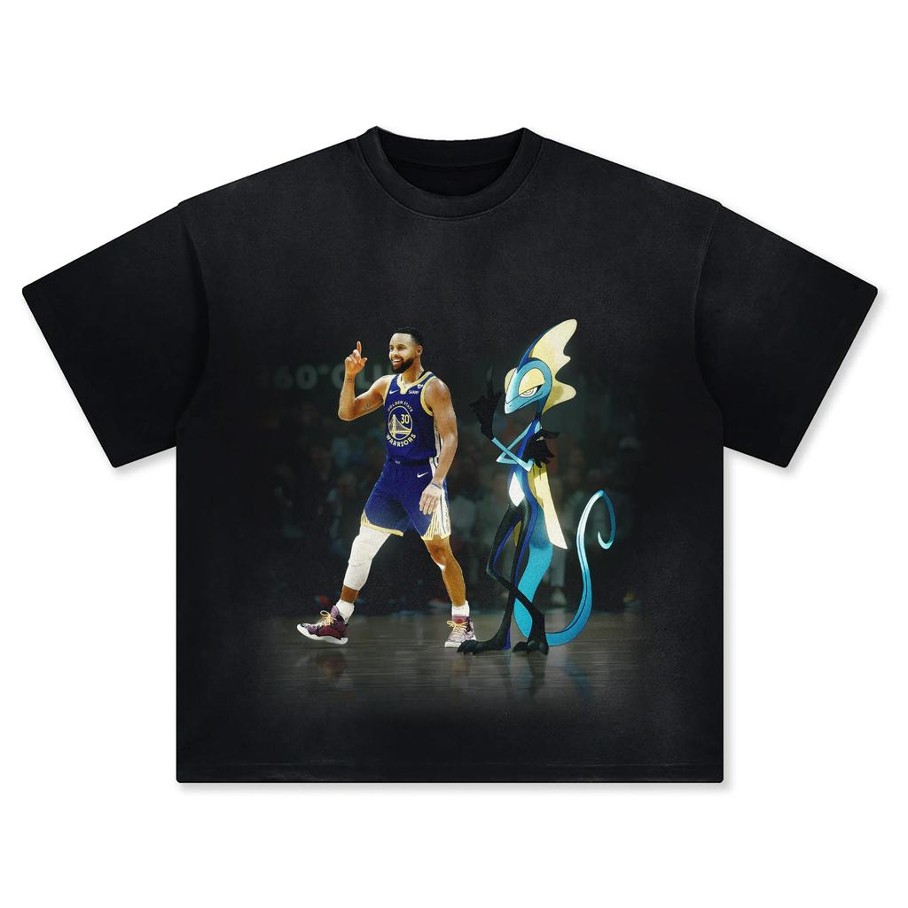 Pokémon Joint Basketball Star Printing Shortsleeved Tshirt Mens 2025 Summer New Fashion Cotton Breathable Y2K Street Top