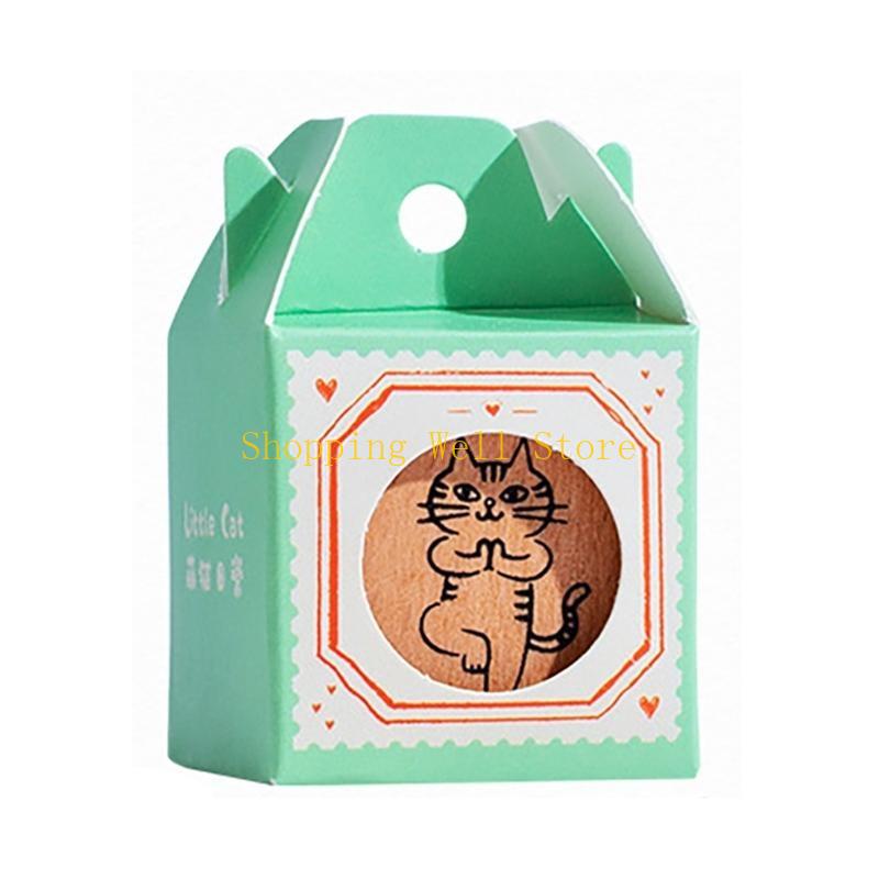 KX4B Cats Series Stamp Scrapbooking Decorative Stamp Rubber Stamp Animal Stamp for Crafts